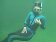 Masturbation Underwater in Sea