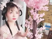 Cute chinese girl taking photos